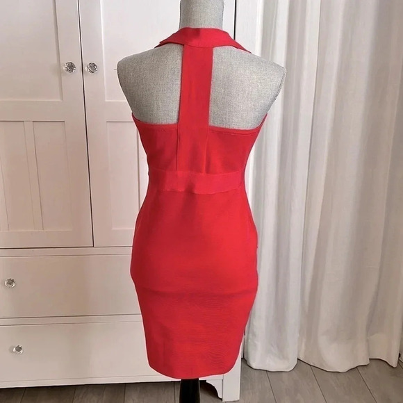 NWOT Coral Bodycon Bandage Racerback Dress, Size L - Picture 4 of 8